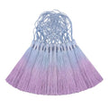 50Pcs 5 Inch Bulk Bookmark Tassel Kit for Graduation, Keychain(Blue Purple) - color: Blue&purple