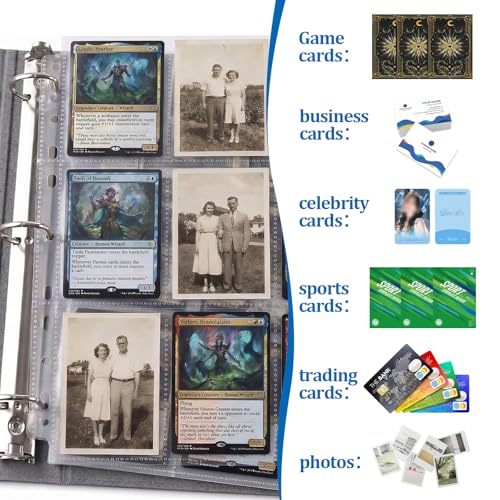 40 Pack 9 Pocket Page Protectors,720 Pockets Double Sided Standard Size Card Sheets Protectors for 3 Ring Binders Album,Fit for Collectible Games, Sports,Baseball Cards - size: 40 pack