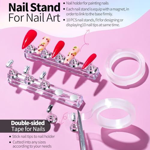 FANDAMEI Nail Art Pens, Nail Art Tools, Nail Design Tools, Nail Stuff - color: Transparent Glitter