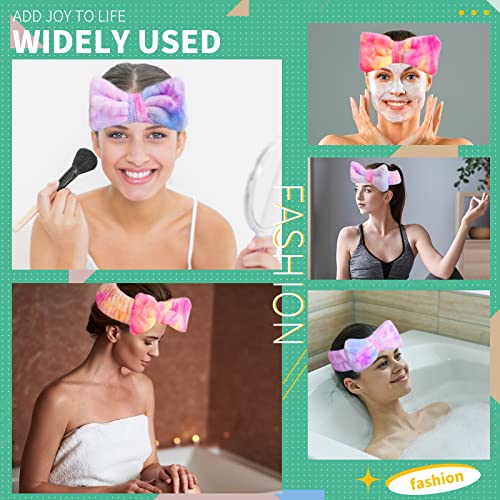 WSYUB Headband for Washing Face, Spa Headband - color: Gradient Purple,Yellow and Green