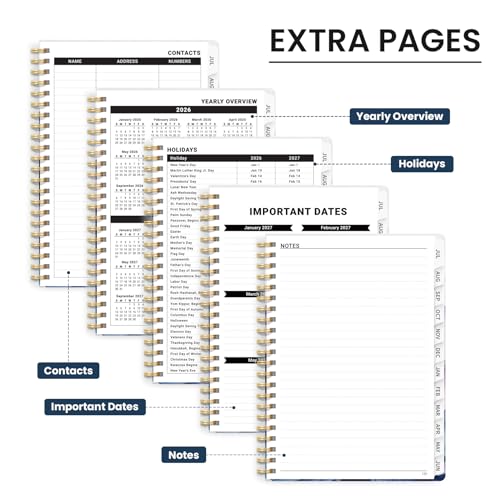 ZOTIA Planner 2026-2027 Weekly & Monthly Calendar Planner Jul 2026-Jun 2027 - color: D-Distant Peaks Hill, size: 6.3" x 8.5"