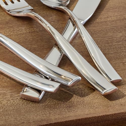 KINGSTONE Flatware Set for 8, 40-Piece Stainless Steel Utensil Set with Forks, Knives, Spoons, Dishwasher Safe Silverware Set for Home, Wedding, Kitchen and Daily Life Rust-proof - color: Silver, size: 40 Pieces