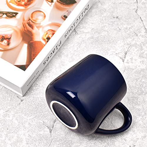 Bosmarlin Large Glossy Ceramic Coffee Mug, Tea Cup for Office and Home, 18 oz, Suitable for Dishwasher and Microwave, 1 Pack (Royal Blue) - color: Royal Blue