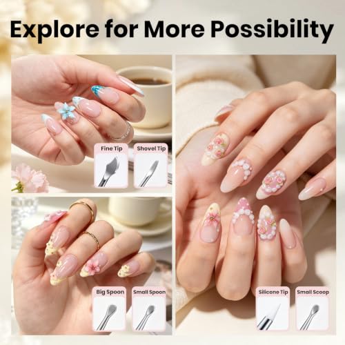 Beetles 3D Gel Nail Art,White 3D Sculpting Gel for Nail Art & Sculpting Pen - color: C-White-4