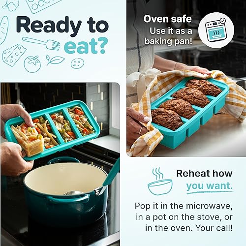 Souper Cubes 1 Cup Silicone Freezer Mold with Lid, Aqua, 1-Pack - color: Aqua, size: 1-Pack