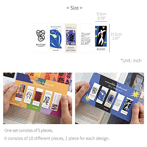 Monolike Magnetic Bookmarks Henri Matisse ver.1 + ver.2, 10 Pieces - color: Henri Matisse Ver.1 + Ver.2