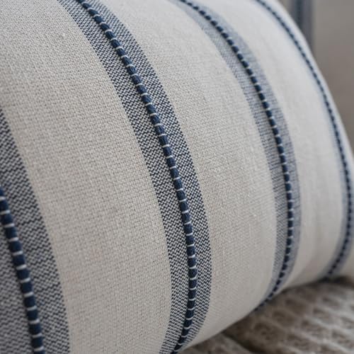 Cethom Boho Lumbar Pillow Covers 14x36 Long, Pack of 1, Navy Blue Striped Decorative Body Pillowcase for Couch Bed, Textured Farmhouse Accent Cushion Covers for Living Room Bedroom Sofa Home Decor - color: Navy Blue, size: 36" x 14" (Pack of 1)