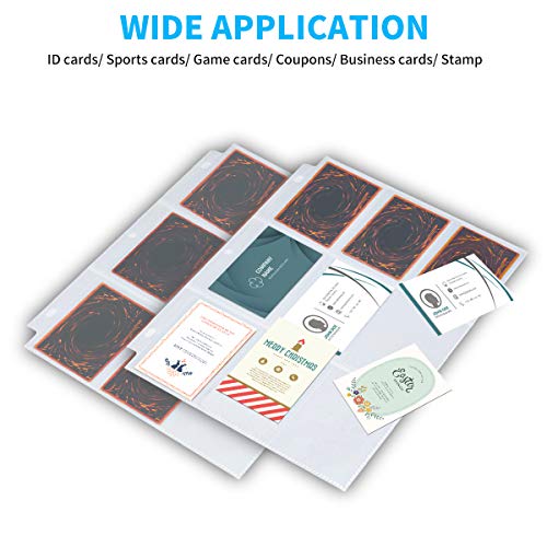 9 Pocket Page Protector - 648 Pockets Premium Double Side Trading Card Sleeves Pages for 3 Ring Binder, Standard Size Card Sheets Protectors - size: 36 Sheets