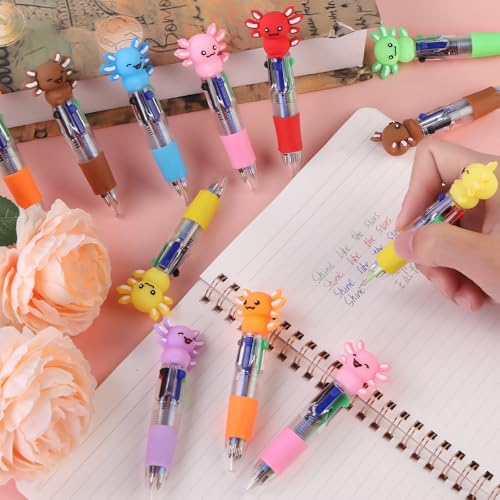 36PCS Axolotl Fun Pens Kawaii Mini Multicolor Gift Pens for Party Favors - style: Cartoon Axolotl-36pcs
