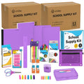 Enday Back to School Supplies for Kids, School Supply Box Grades K-5 (Purple, 24 Kits) - color: Purple, size: 24 Kits
