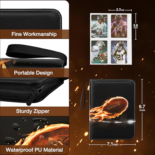 RONMONG Football Card Binder, 440 Pockets, Protective Trading Card Album - color: football-style 2, size: 440
