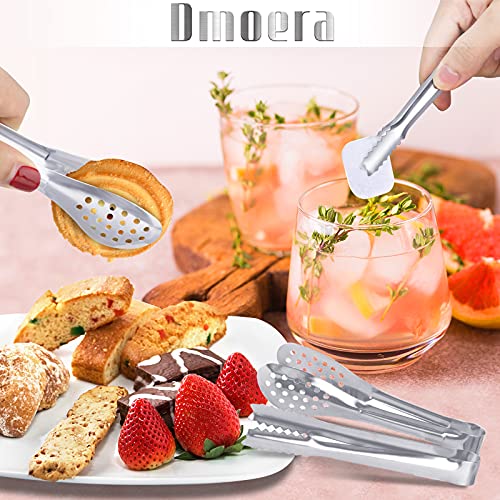 24 Pack Premium Small Serving Tongs,Dmoera Mini Stainless Steel Appetizer Tongs, 5 Inch(12.7cm) - size: 5 inch