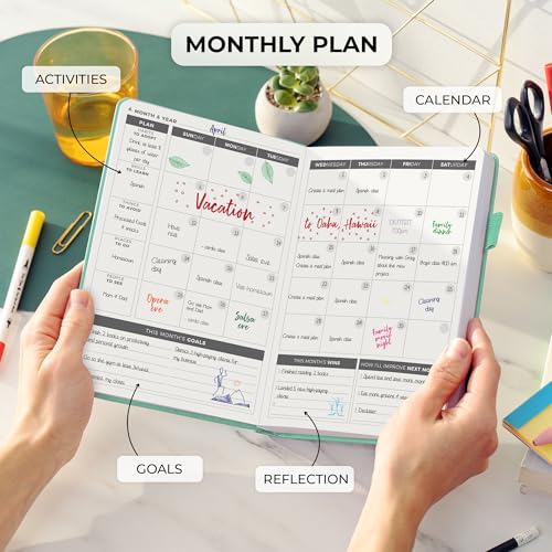Clever Fox Daily Planner, Undated Professional & College Day, Mint - color: Mint (Undated)