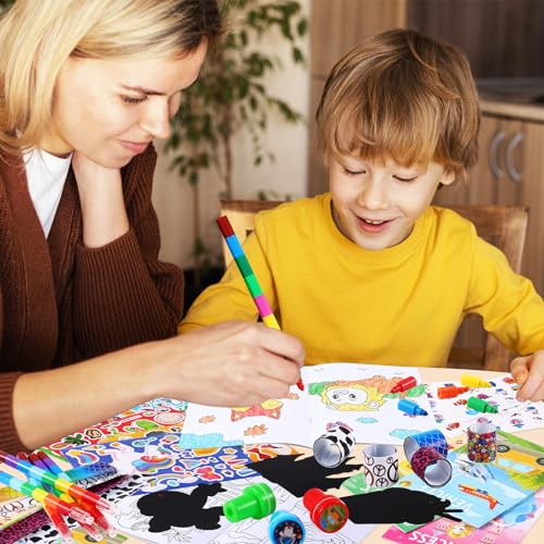 BenLouis 192Pcs Birthday Coloring Set for Kids Party Favors