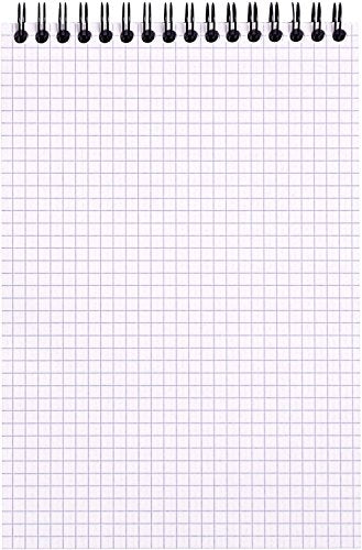 Rhodia Wirebound Black Notepads graph - 4 in. x 6 in., Pack of 3