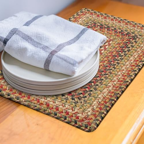Homespice Kingston Jute Braided Table Mats, Rect 10x15 Set of 4 - color: Kingston