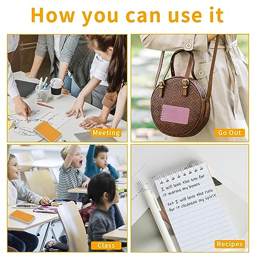 QiCheng 12 pcs Pocket Notebook Mini Notepad Small Spiral Notebooks 3X5Inch - size: 12pac