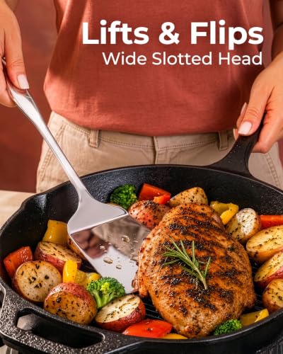 Zulay Kitchen Stainless Steel Spatula Turner - size: Solid Turner