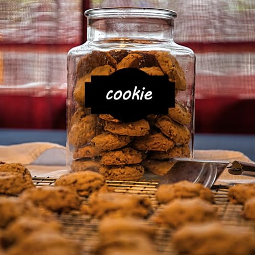 600 Pcs Black Tags, Label Stickers, Name Tags, Waterproof Blackboard Self-Adhesive Gift Tag for Christmas, Presents, Jars, Bottles (Black) - color: Black, size: 600 Pcs