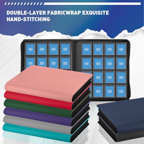 16 Pocket Toploader Binder,Holds 640 TopLoaders (16Dark Blue) - color: 16Dark Blue