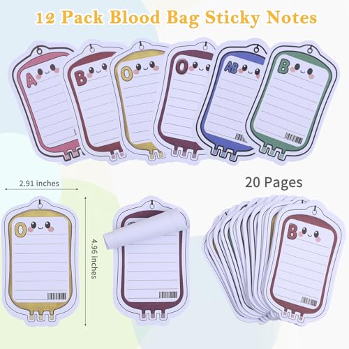 Leery Nurse Gifts 48 PCs - Medical Novelty Pen Set with 24 Syringe Pens, 12 Pill Pens, 12 Blood Bag Sticky Notes - Funny Office & Nursing School Supplies for Nurses, Students, Doctors (48)