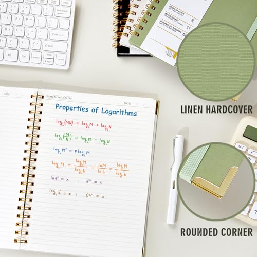 OWSC Lined Spiral Notebook, Hardcover 7.1 x 10 IN B5 Notebook, Green 300 - size: 1 Pack B5 Green300P