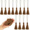 BEL AVENIR 45 pcs Mini Bookmark Tassels 3.75inch Silky Key Tassel-Coffee - color: Coffee