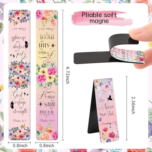 Bible Verse Magnetic Bookmarks - 30 Pcs Christian - style: Christian Floral