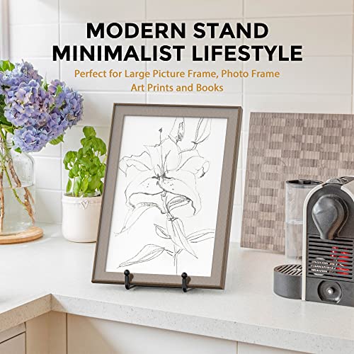 TR-LIFE 10 Inch Large Plate Stands for Display - Metal Plate Holder Display Stand + Picture Frame Holder Stand + Small Easels for Decorative Platter, Book, Plaques, Photo, Tabletop Art (2 Pack) - size: 10 Inch