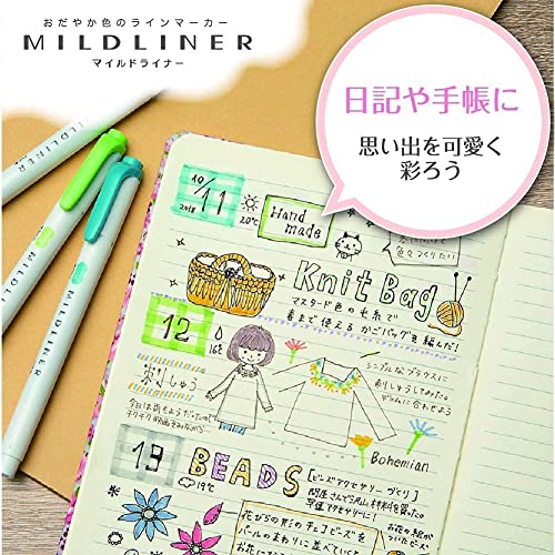 Zebra B-WKT7-MCR Highlighter, Mildliner, Mild Cream, 10 Count - color: cream, size: 1 Count (Pack of 10)