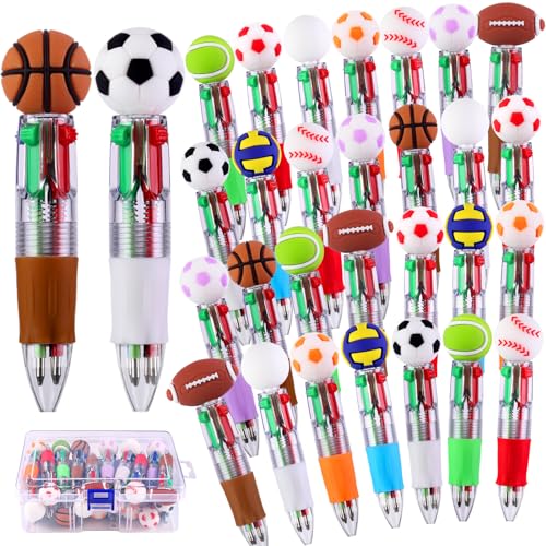 30PCS Mini Sports Multicolor Pens in One for Party Favors Supplies - style: Sport Balls-30pcs