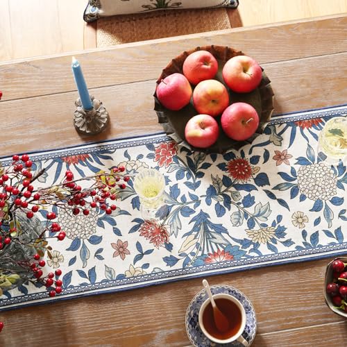 Patdrea Designer Vintage French Linen Table Runner,12"X71"-Ivar A - color: Ivar a Linen, size: 12"*71"
