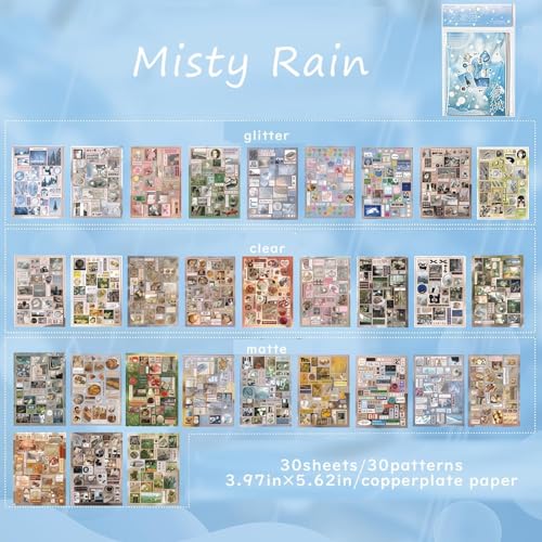 Japanese Stickers for Journaling Supplies, Kawaii Journal Stickers for DIY - color: Midnight