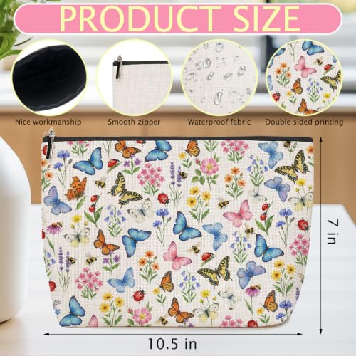 Butterfly Makeup Bag for Women Travel Organizer Pouch Cosmetic Bags 01 - color: Multicolor 1582