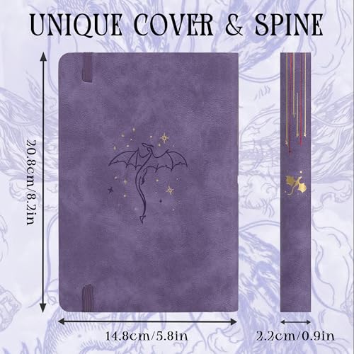 TIEFOSSI A5 Dotted Journal for Women & Men, 160 GSM Thick Paper - color: Purple, size: Dotted