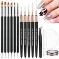 Artdone Nail Striping Tape Lines Kit With Nail Art Pens Liner Brushes