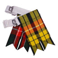 EZE Kilt Flashes for Men with Heavy Buckle Adjusters, Plain & Tartan Kilt Sock Flashes Acrylic Wool - color: Buchanan