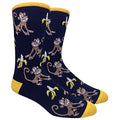 Urban Peacock Men's Novelty Fun Dress Socks Multiple Patterns/Multi-pair Options! - color: Going Bananas - Navy