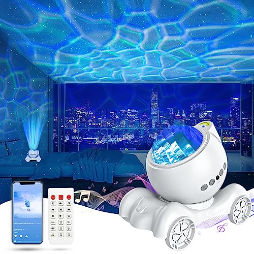 ENOKIK Galaxy Projector Night Light, Star Bluetooth Speaker, Solid White - color: Solid White
