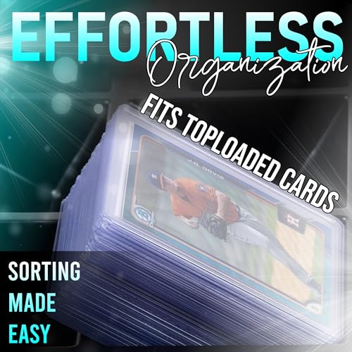 (3 Pack 18-Slot Toploder Trading Card Sorting Tray - Improved Design Compatible with Top Loaders, One Touch & Sleeved Cards