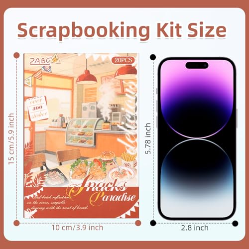 Snacks Series Sticker Scrapbooking Supplies for Junk Journal, 20 Sheets PET Stickers - color: Snacks Series