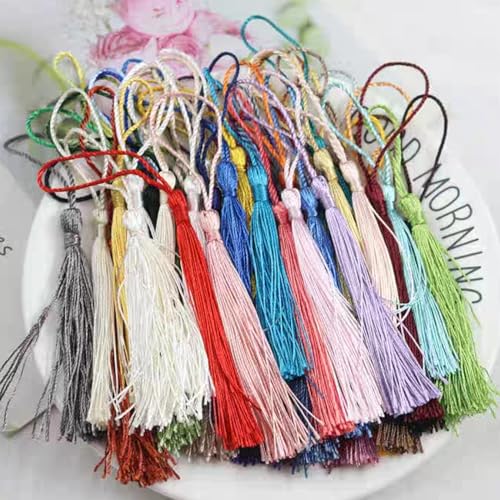 225 Pcs Bookmark Tassels, 45 Colors Bulk Tassels for Crafts, Jewelry Making