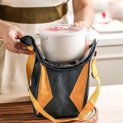 Ceramic Soup Bowl with Lid & Handle, Microwave Safe 32 oz, White - color: White, size: 1 pcs