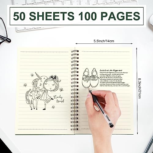 Yahenda 72 Pcs Spiral Notebooks, 1 Subject, Wide Ruled, Deep Green - color: Dark Green