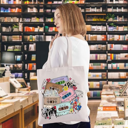 WZMPA Korean Group Fans Tote Bag Concert Fans Gift South Korea Singer Reusable Grocery Bag Concert Merchandise - color: My Name-t
