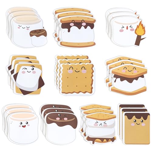 CJiangpo 30Pcs Marshmallow Sticky Notes Pads 600 Sheets Self Stick Notepad - color: Marshmallow
