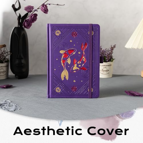 TIEFOSSI A5 Dotted Journal Notebook 190 Pages for Women & Men - color: Deep Purple, size: A5-Dotted