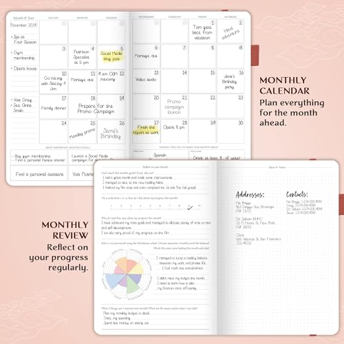 Legend Planner PRO Weekly & Monthly, Large Undated, 7”x10”, Rose Gold - color: Rose Gold, Debossed