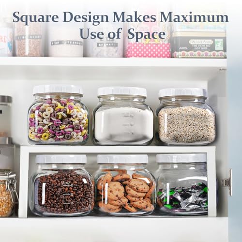 0.6Gal Airtight Glass Jar with Lid, Wide Mouth Mason Jar for Storage, 2 Pcs - size: 0.6 Gallon