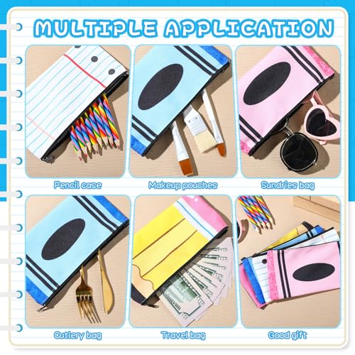 24 Pcs Back to School Gifts Cute Pencil Case Pouch, Lovely Style - style: Lovely Style